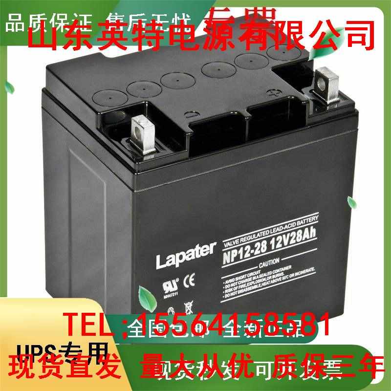 Lapater12V28AH消防设施NP28-12机房UPS应急备用电源