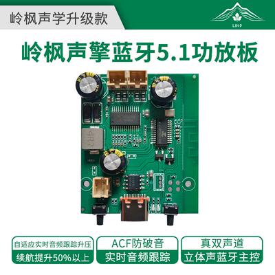 双声道可调音可充电2*8.5瓦TWS立体声蓝牙功放板单节电池供电声卡