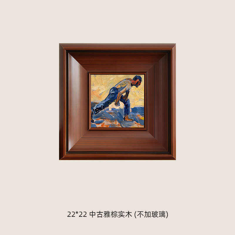 卧室客厅组合文艺壁画餐桌现代复古壁柜墙上装饰画床头法式挂画