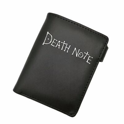 Death Note Anime Black Leather Wallet Men Women Card and Pho