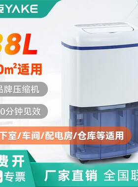 亚克YAKE工商用落地除湿机RYCM-38C别墅地下室办公室除湿