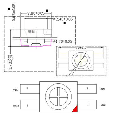 6028幻彩rgb灯珠七彩内置ic电竞机械键盘背光炫彩3528幻彩led灯珠