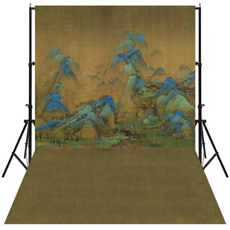 千里江山图照相馆古装摄影拍照背景布影棚摄影背景儿童个人古装写