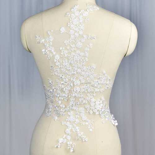 梅花点点刺绣蕾丝花朵花片贴花 手工diy婚纱礼服头纱材料服装配饰
