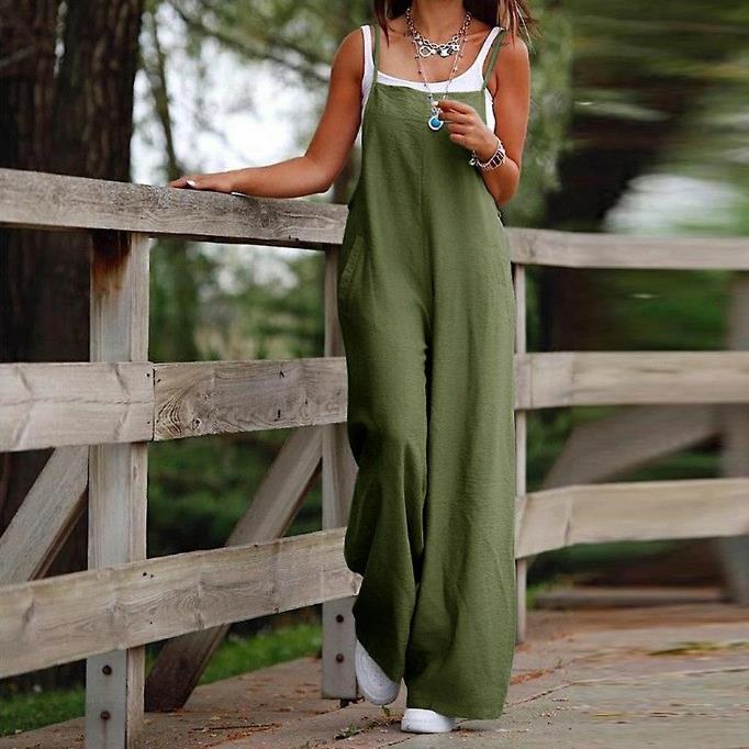 womens sleeveless plus size jumpsuit summer overalls cotton