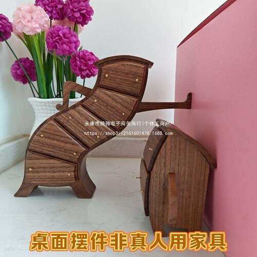 微缩霸总壁咚柜 桌面小首饰收纳柜 六分娃屋家具 拍摄道具 高颜值