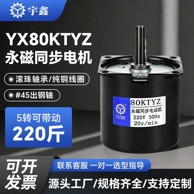 工厂直供80TYZ永磁同步电机交流220V小型马达60W正反转同步电机