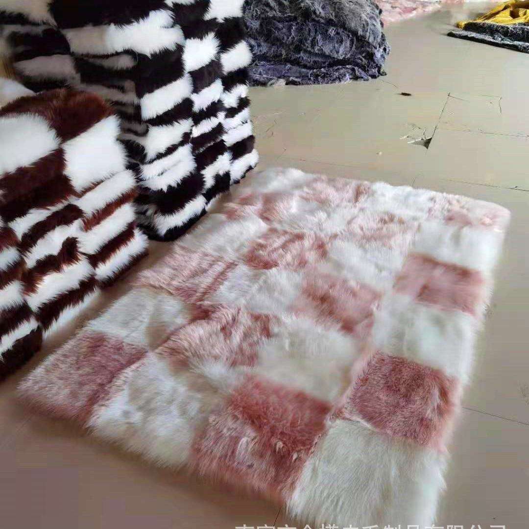 现代轻奢双色图案地毯客厅地毯卧室样板间地毯家用地毯可水洗