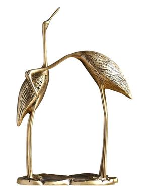 正品全鹤创意摆件厅电视柜入客口酒柜装饰居铜饰品陈家设