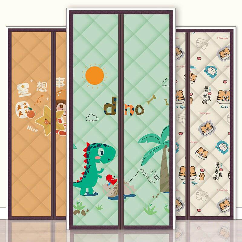 空调保暖保温挡风冬季棉门帘加厚家用防风隔断窗隔音防寒帘子磁吸