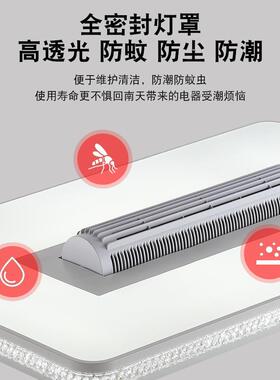 中山灯具客厅吸顶灯全光谱家装大厅主灯led无叶风扇灯全屋套装