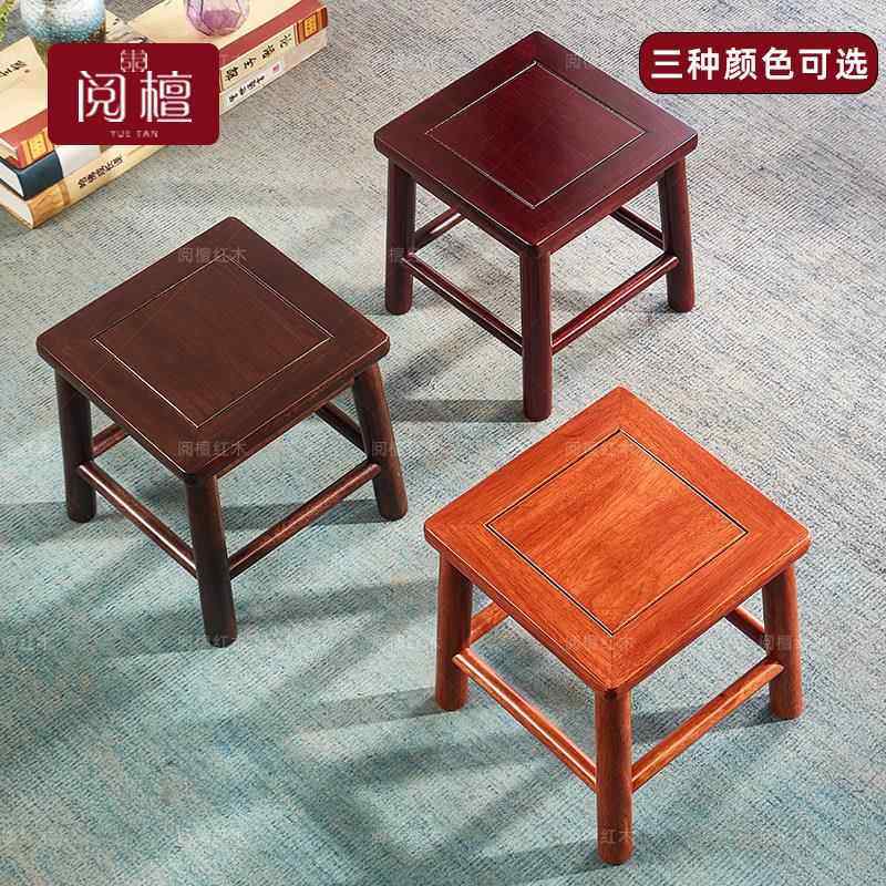 刺猬紫檀花梨木小方凳实木中式红木小凳子客厅换鞋凳沙发茶几矮凳