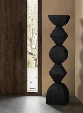 厂家销售手工制作木质家居民宿几何造型摆件酒店别墅装饰艺术品