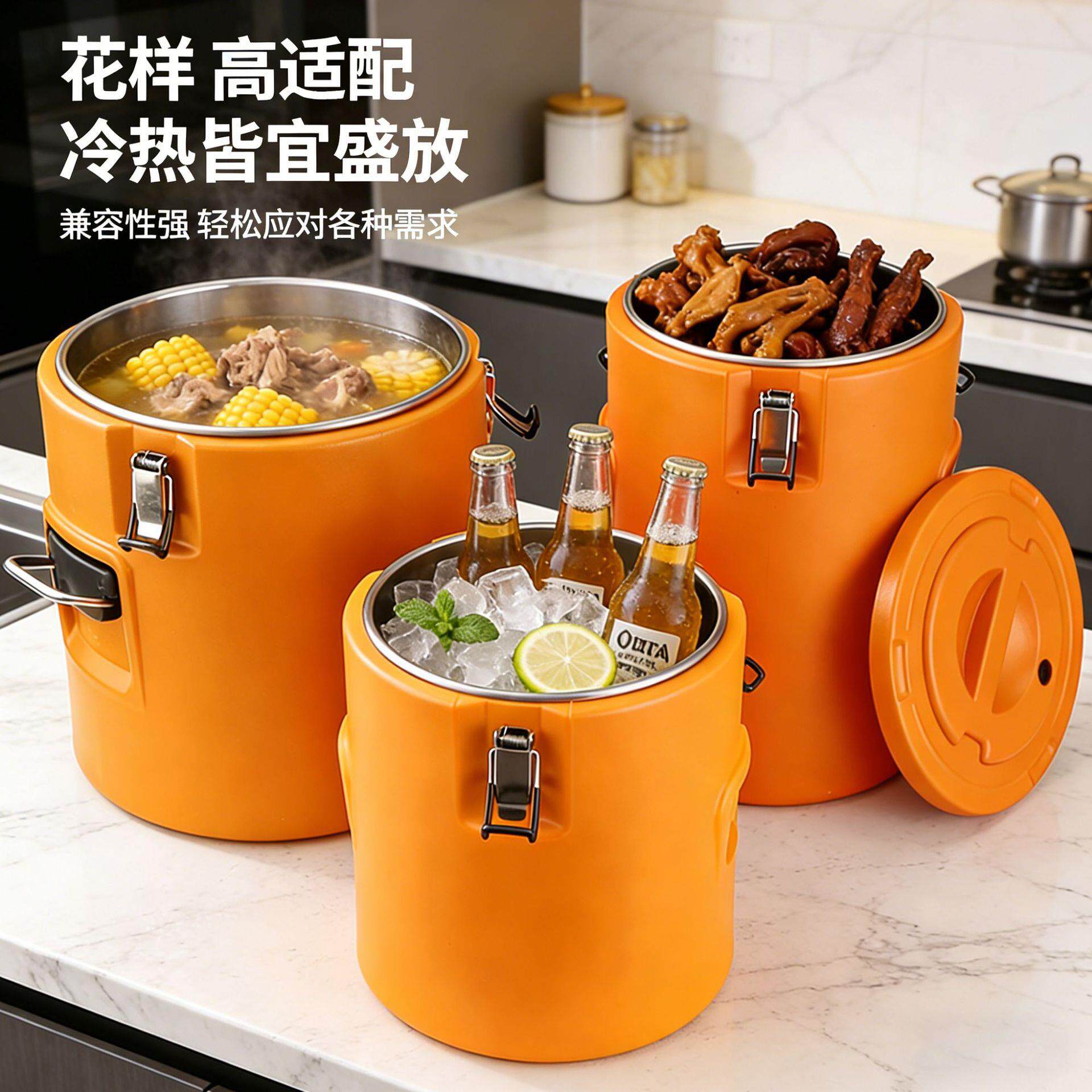 不锈钢保温桶摆摊出摊食堂食物保温器商用奶茶豆浆冰粉专用桶