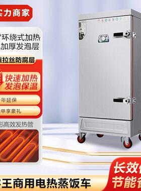 宇王商用电热蒸饭柜12盘蒸柜车门双门蒸饭车蒸米饭馒头食堂餐厅