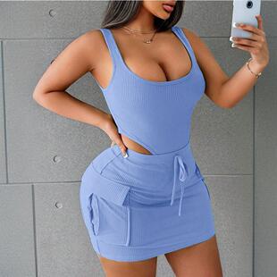 workwear bag short Women set jumpsuit skirt two
