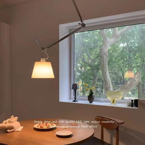 长杆摇臂餐厅吊灯包豪斯设计师可移位中古风吊灯阅读灯2025新款