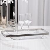 现代轻奢亚克力透明托盘长方形收纳盘样板间餐厅客厅家居装 饰品