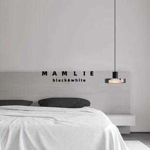 卧室床头吊灯现代简约极简意式轻奢高级创意房间主卧床头吊线 线