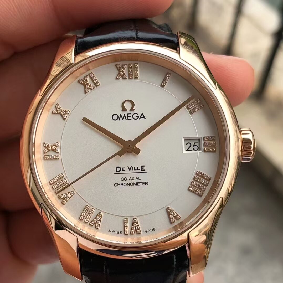 98新41mm欧米茄碟飞18k玫瑰金431.53.41.21.52.001自动机械男表正