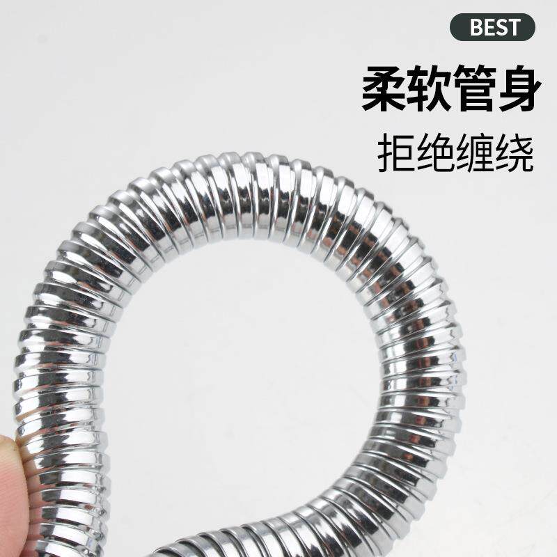 新款直销电镀不锈钢加密淋浴管家用防爆防漏花洒管卫浴水龙头连接