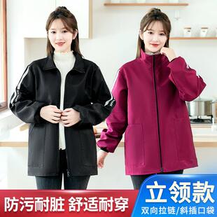 时尚长袖短款罩衣2025新款厨房家用防水女围裙耐脏外穿男款工作服