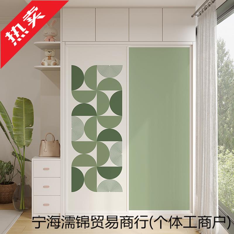 自粘门贴膜装推拉YLB新门衣柜门玻璃门移门贴纸翻饰改色遮丑橱壁