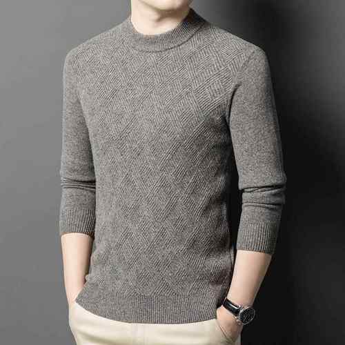 季SD8897-Y男士羊绒衫加厚年中男装领休闲圆保暖毛冬衣针织羊毛衫