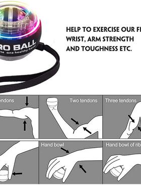 LED Wrist Power Trainer Ball Self-starting Gyro ball Power b