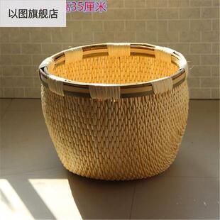手工新款柳条笆斗米斗收纳八斗筐柳匾簸箕竹篮篮子果蔬置物架