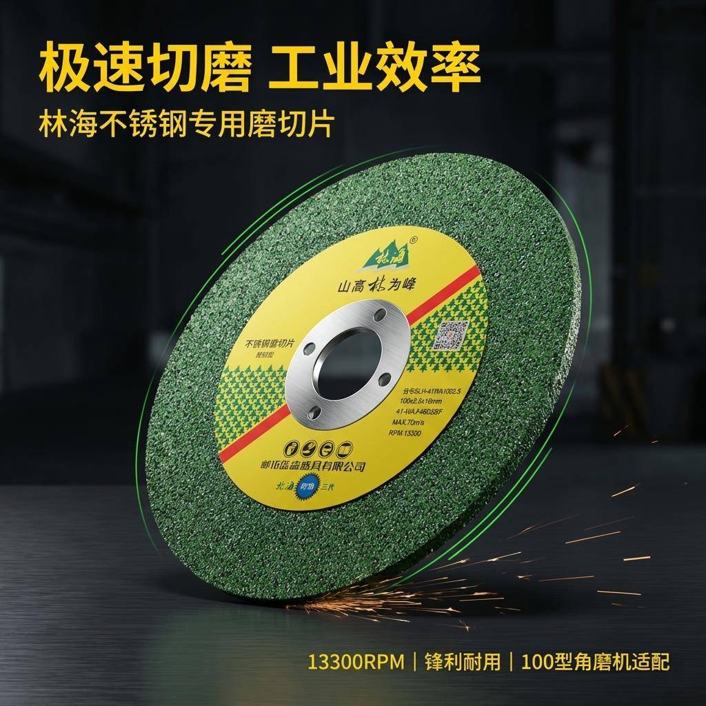 林海切割片不锈钢砂轮片100*2.5锯片角磨机切磨两用磨片金属打磨图片