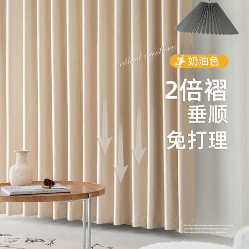 布拉格压花加厚窗帘全遮光法式轻奢2025卧室客厅成品