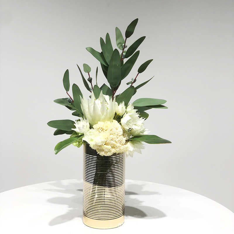 现代简约仿真绿植花艺售楼处大堂洽谈桌面客厅餐桌卫生间假花摆件