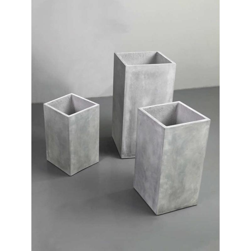 水泥盆花盆花箱种植箱花槽户外庭院花卉绿植盆景盆高方形镁泥外贸