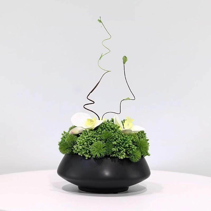 新中式仿真花艺绿植盆景样板房客厅茶几售楼处洽谈桌玄关软装摆件,家居饰品,仿真花/假花,淘宝优惠券,粉丝福利购,淘宝优惠卷