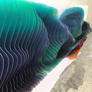 高端亚克力立体艺术装置现代简约大幅售楼部挂画室内背景墙装饰画