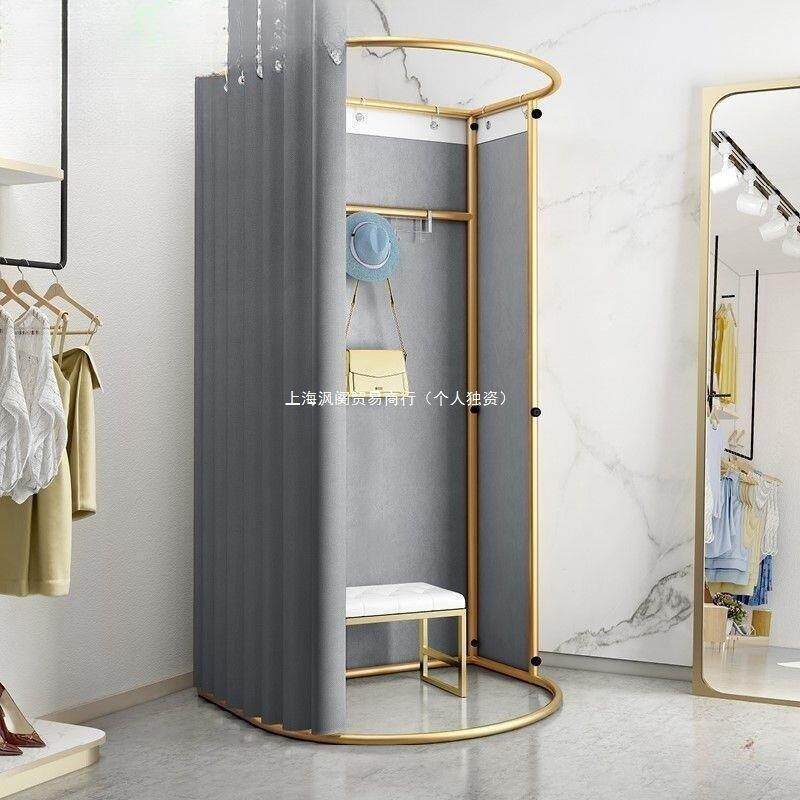 商场移动试衣间服装店落地便携式可折叠简易更衣室临时展示架