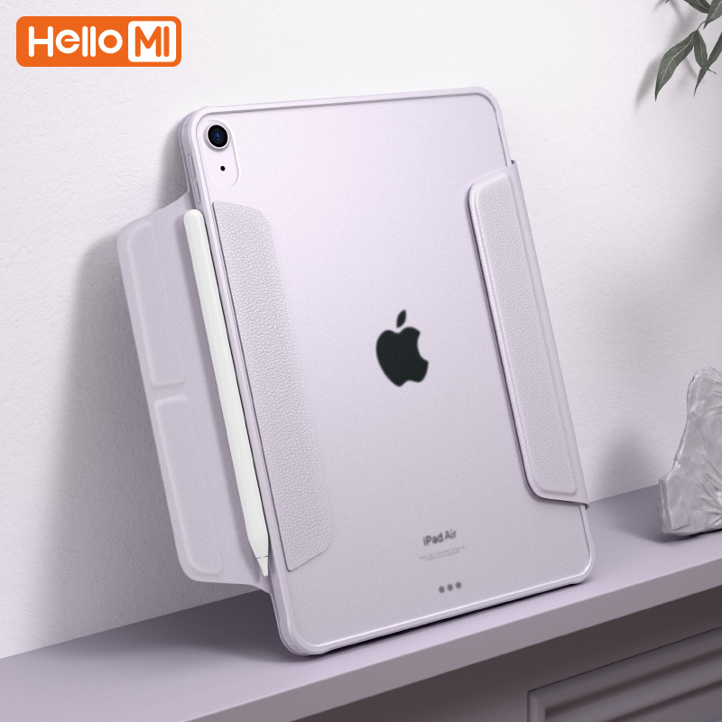 hellomi适用于iPadair6保护套ipadpro2024款平板保护壳ipad11磁吸可拆分11寸13寸air7亚克力防弯10磨砂十代
