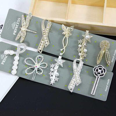 Super Fairy Side Rhinestone Hairpin Simple Girl Camellia Hai