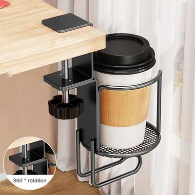 2 in 1 Desk Cup Holder with Headphone Hanger Holder, Anti-Sp