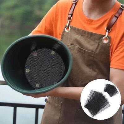 10 Pcs Flowerpot Bottom Mesh Pad Hole Drainage Grid Bonsai