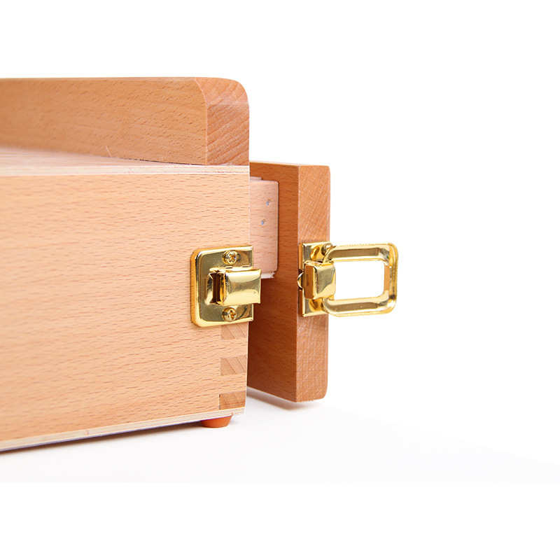 桌面台式美术生专用榉木抽屉式画架多功能折叠便携写生户外工具箱