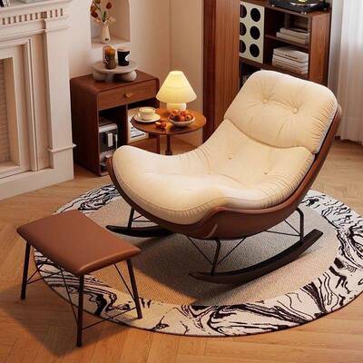 懒沙发可躺可睡单人摇轻椅奢BOT人躺椅闲成人阳台家用休椅子