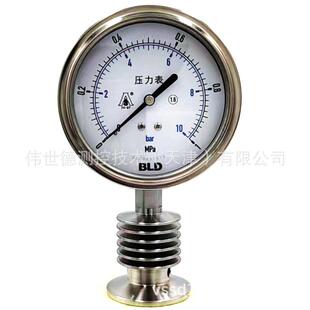 北京布莱迪F6无菌卫生型隔膜压力表PYTHN 098.AO.531介质170℃