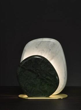 北欧后现代台灯卧室床头柜大理石台灯 简约装饰设计师创意led台灯