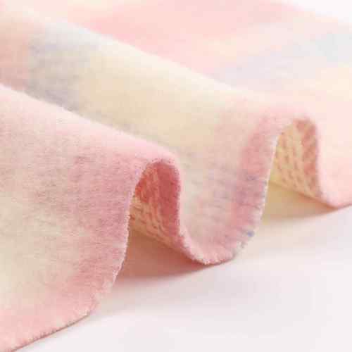 新款粗纺顺毛格子面料秋冬大衣呢套装箱包布料现货供应