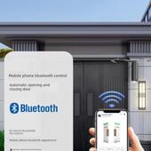 自动电动开门机移动闭门器户外防水门禁门遥控蓝牙侧装 弯臂开门机