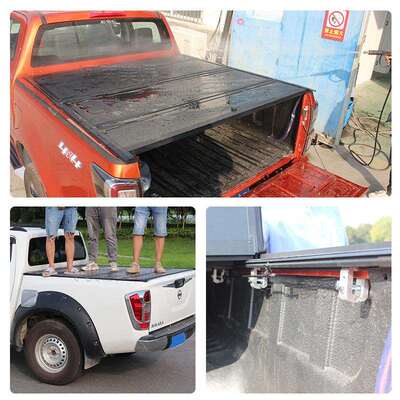 适用福特猛禽F150raptor/ranger皮卡车后盖 后备箱盖改装硬四折盖