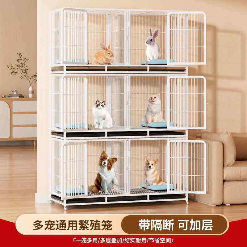 新款直销猫咪繁育笼双层三层猫舍专用繁殖猫笼子多层带隔断宠物店