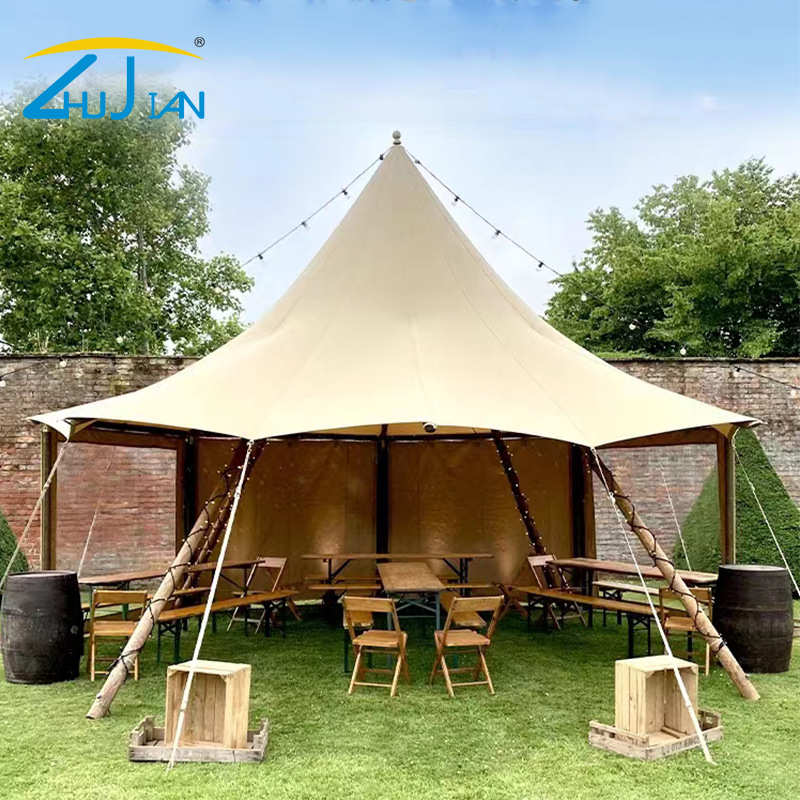 印第安帐篷tipi小草帽营地露营休闲天幕户外活动接待大型酒店帐篷